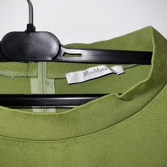MaxMara Grass Green Knee-Length Pencil Dress – Size 46 - Picture 1 of 4